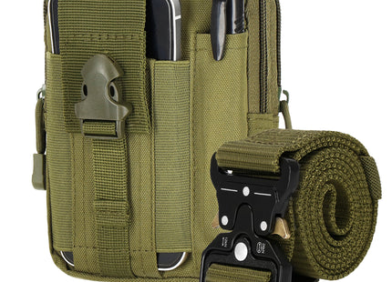 Heuptas - Riem - Militair - Buidel set - Polyester - Ritssluiting - Donkergroen