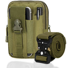 Heuptas - Riem - Militair - Buidel set - Polyester - Ritssluiting - Donkergroen