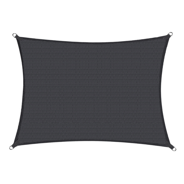 Schaduwdoek | Zonnezeil | Vierkant | 5 x 4 m | 90% Schaduw | Donker Grijs