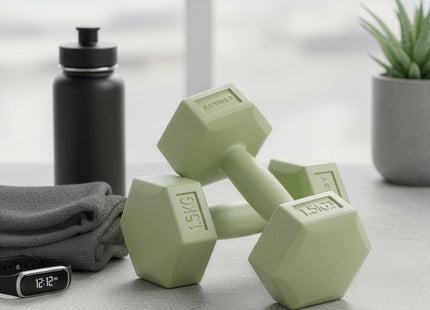Dumbbell Set - 1,5 KG - Groen - Oefengewichten