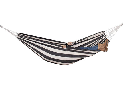 Hangmat | Extra Stevig | Inclusief Opbergtas | Zwart/Wit | 200 x 150 cm