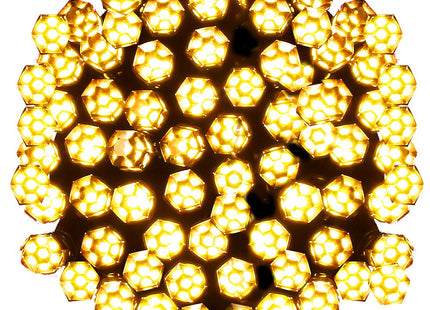 Kerstverlichting | Kristalvorm | 9 m | Batterij  | 120 LED | Warm Wit