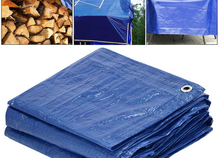 Afdekzeil | Dekzeil | Zeildoek | Waterdicht | PVC | 5 x 4 m | 60 g/m2 | Blauw