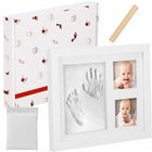 Fotolijst | Baby | Klei | Geschenkdoos | Fotolijst met Handafdruk | Fotolijst met Voetafdruk | Wit
