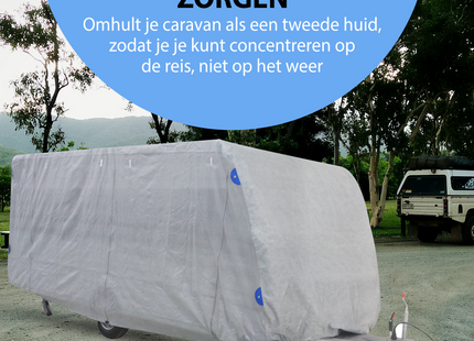 Caravanhoes - Caravan beschermhoezen - Camperhoezen - Waterdicht -  UV-bestendig  - Maat S - 4,60 x 2,50 x 2,20 M -  (170g/m²)