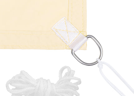 Schaduwdoek | Zonnezeil | Vierkant | 3 x 3 m | 90% Schaduw | Crème | 160 g/m2