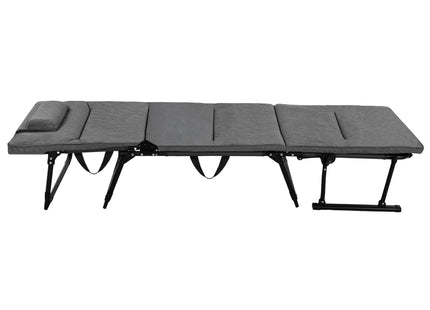 Tuinstoel 2 In 1 |Opvouwbaar | Ligstoel | Verstelbaar | Ergonomische Hoofdsteun | Zwart