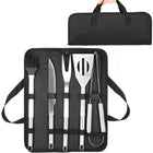 BBQ Accessoires | 5 Delige Set | Inclusief Draagtas | Roestvrij Staal