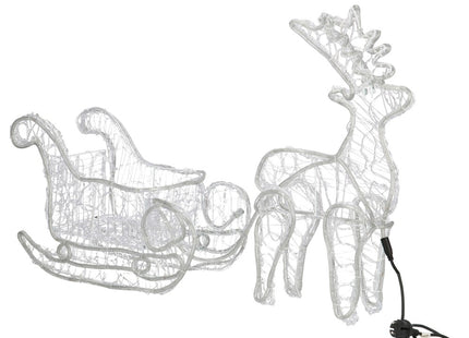 Rendier Met Slee | 312 LED Lampjes | Warm Wit