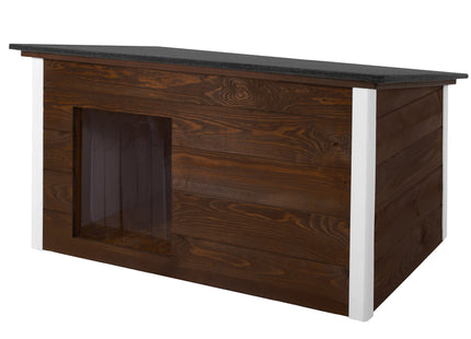 Hondenhuis - Hondenhok - Dog House - Geïsoleerd - Voor Buiten - Weersbestendig - Hout -Bruin