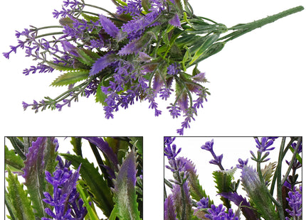 Kunstbladeren - Lavendel - Boeket - 5 Takken - Paars - 35 cm