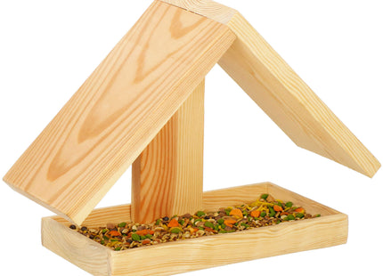 Vogelvoederhuisje - Vogelvoederplek - Vogelvoeding - Staand - Naturel - 12,5 x 31 x 21,5 cm
