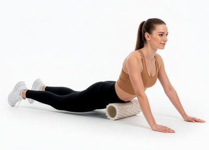 Actiget® Foam roller - Triggerpoint massage - Massage roller - 33 CM - Medium Hard - Lichtbeige