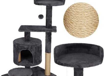 Krabpaal - 5 Etages - Voor Katten - Toren - Meubelbescherming - 49 x 34 x 87 cm - Grafiet
