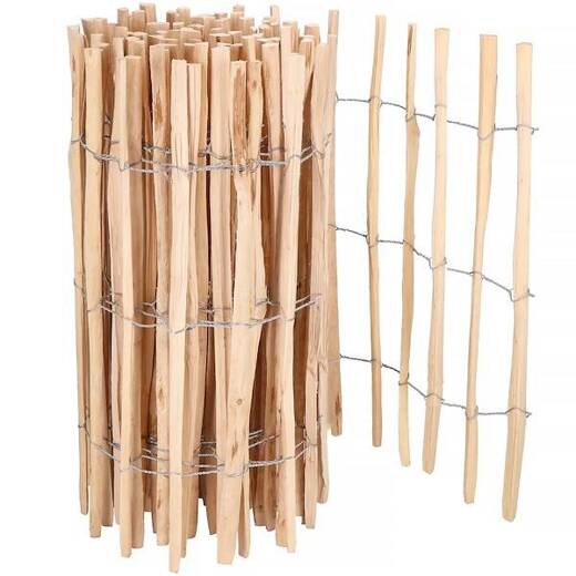 Schapenhek - Tuinhek - Hazelaarhout - 500x120 cm - Paalafstand - 3-5 cm - Bruin