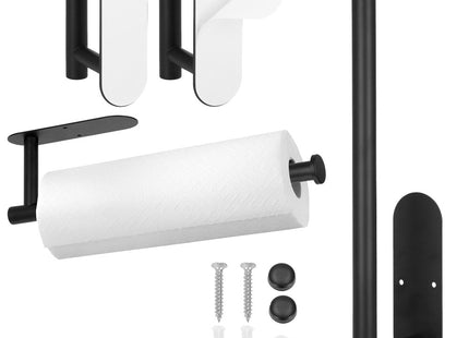 Keukenrolhouder | Hangend | 33,5 cm | Staal | Zwart