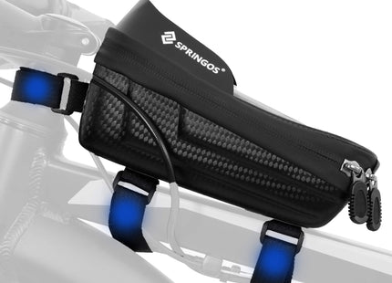 Fietstas - Inclusief Telefoonhouder - Waterdicht - Etui/Tas -  Klittenband - Zwart - Transparant