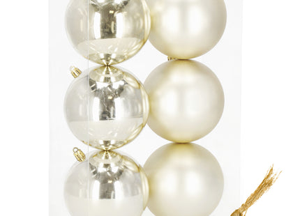 Kerstballen | 6 Stuks | 10 cm | Champange Goud