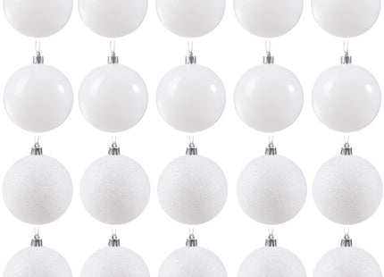 Kerstballen | 20 Stuks | 6 cm | Wit