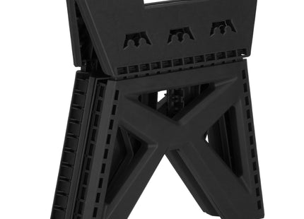Vouwkruk - Inklapbaar - Platform - Multifunctioneel - Tot 150 Kg - 23 Cm - Zwart