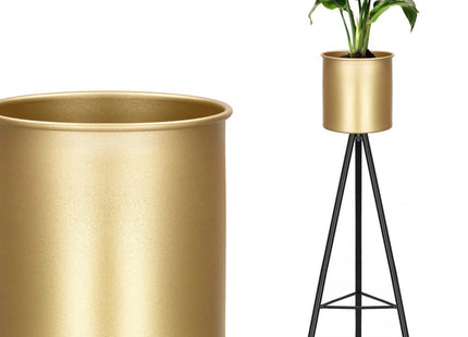 Staande Plantenbak | Plantenbakken | Metaal Zwart/Goud | 45 cm