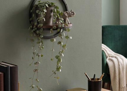 Wandstandaard - Plantenrek - Staal - 26 x 26  Cm - Zwart/Bruin - 5 Kg