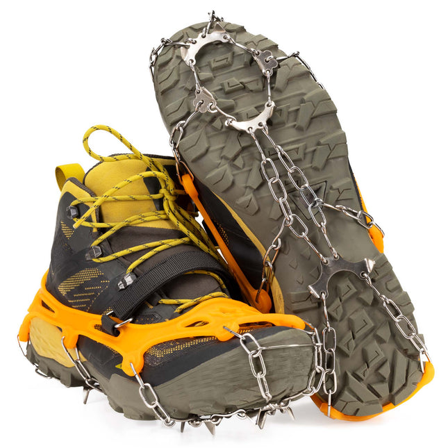 Sneeuwgripzolen Voor Wandelschoenen - Spikes voor Schoenen - Anti Slip - Oranje- 40-45