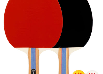 Tafeltennis Set - Ping Pong - Inclusief 2 Batjes - 3 Ballen - Opberghoes