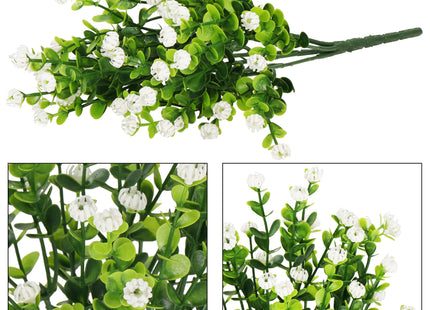 Kunstplant - Kunstbladeren- Sierboeket - Takken - Bloesem  - 33 cm