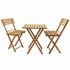 Tuinset | Tuintafel | Tuinstoelen | 3-delig | Opvouwbaar | Bruin