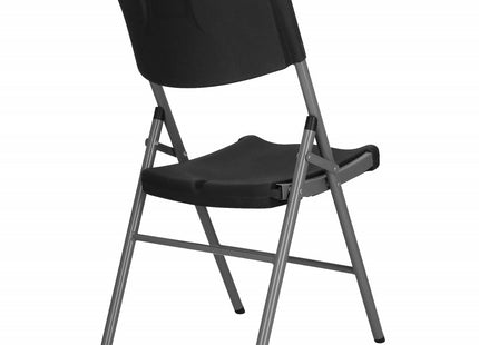 Campingstoel | Kampeerstoel | Vouwstoel | Klapstoel | Polyetheen | Zwart