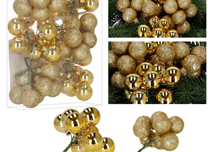 Kerstballen Set | 6 Stuks | Kralen | Goud