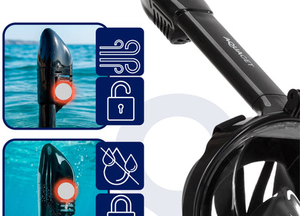 Snorkelmasker - Duikmasker - Duikbril - Camera Houder -  Snorkel - Face Masker - DRY Top - Verstelbaar - L/XL