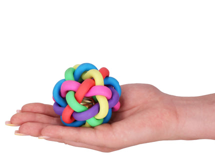 Kattenspeeltjes | Kattenspeelgoed | Hondenspeeltje | Rubber | Bal Met Bel | Multicolor | 7 cm