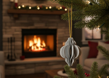 Kersthanger | Opvouwbaar | Grijs | 4 cm | 6 Stuk