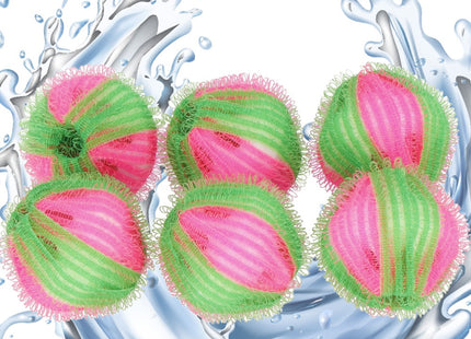 Drogerballen | Wasballen | 6 Stuks | Groen/Roze
