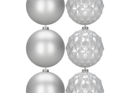 Kerstballen | 6 Stuks | 15 cm | Zilver