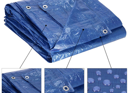 Afdekzeil | Dekzeil | Zeildoek | Waterdicht | PVC | 7 x 4 m | 60 g/m2 | Blauw