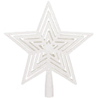 Kerstboom Piek | GlitterSter | 23 cm | Zilver