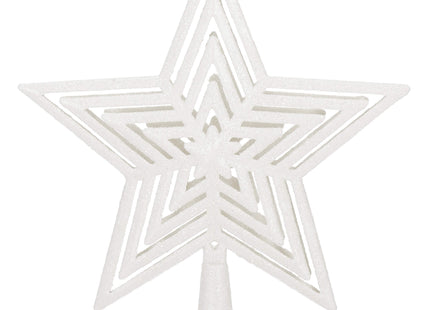 Kerstboom Piek | GlitterSter | 23 cm | Zilver