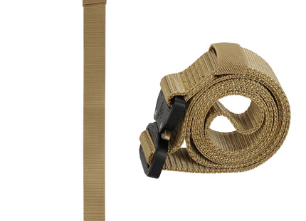 Riem - Buidel set - Polyester - Ritssluiting - Militair - camouflagegesp - Bruin - 124 cm