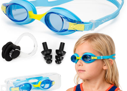 Duikbril - Zwembril - Kinderduikbril - Inclusief Oordoppen En Neusklem - Verstelbaar - Unisex - Blauw