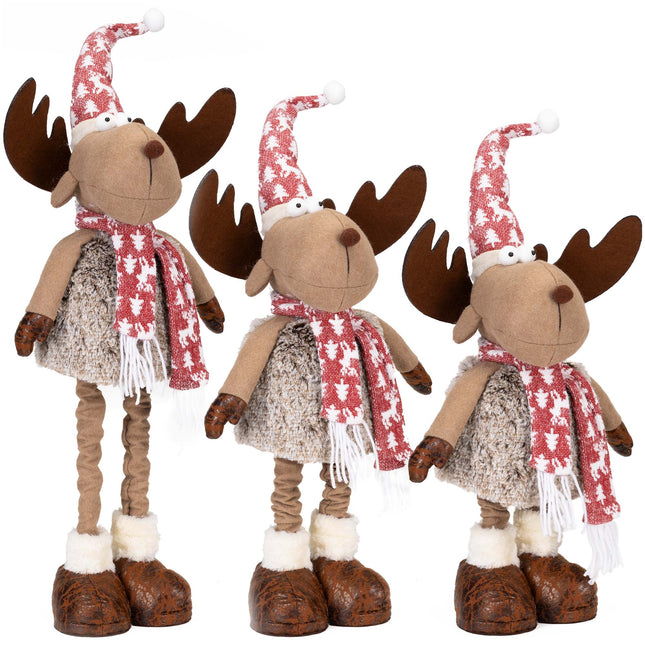 Kerst Rendier | 1 Stuk | Verstelbaar In Hoogte | 54 -70 cm