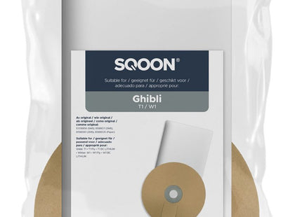 SQOON® Stofzuigerzakken  Geschikt voor Ghibli T1 & Ghibli W1 - 10 Stuks