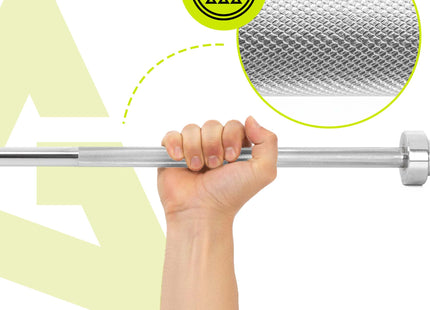 Actiget®  Halterstang | Barbell | Chroomstaal | 220 cm | 50 mm | 2 Klemmen