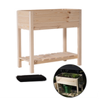 Kweekbak - Plantenbak - Moestuin - Planten - Hout -Rechthoekig - Naturel - 80 x 40 x 78 Cm