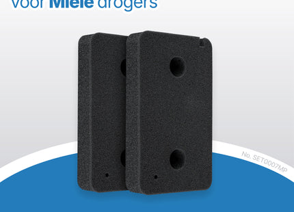 SQOON® Polyurethaan Filter – Geschikt voor Miele Wasdrogers – Vervangt Origineel 9499230 – 220x130x30 mm