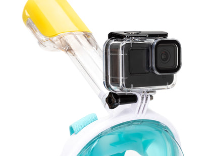 Snorkelmasker - Duikmasker - Duikbril - Camerahouder - Snorkel - Face Masker - L/XL - Transparant