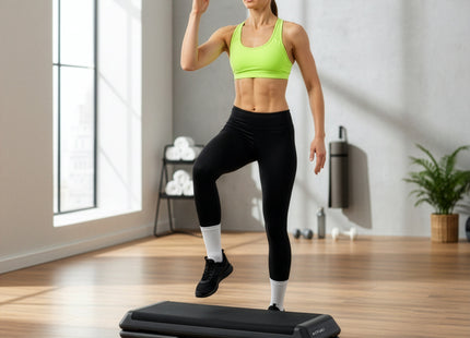 Aerobic Stepper | Verstelbaar | Zwart/Grijs | Antislip |  350 KG