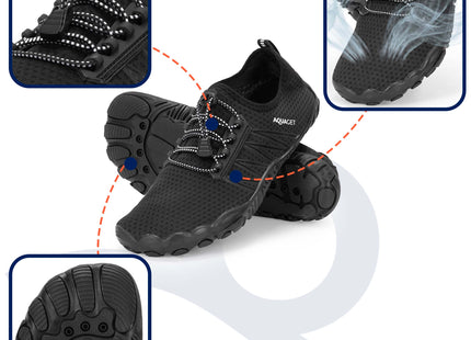 Waterschoenen - AQUA Shoes - Sneldrogend - Rubber - Unisex - Zwart - Maat 42